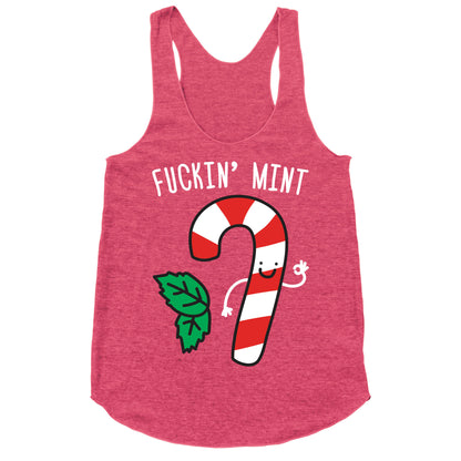 Fuckin' Mint Candy Cane Racerback Tank