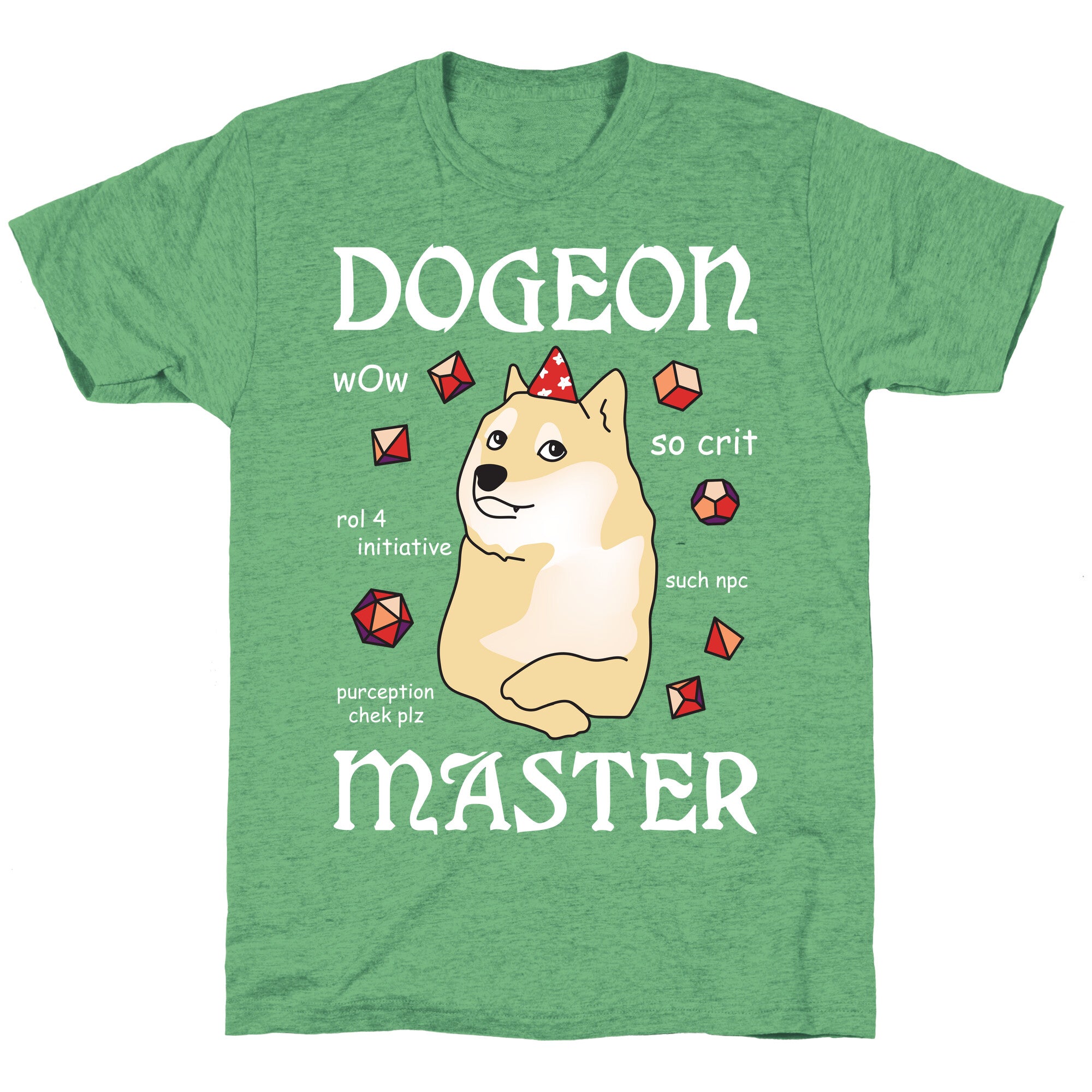 Dogeon Master Doge DM Unisex Triblend Tee