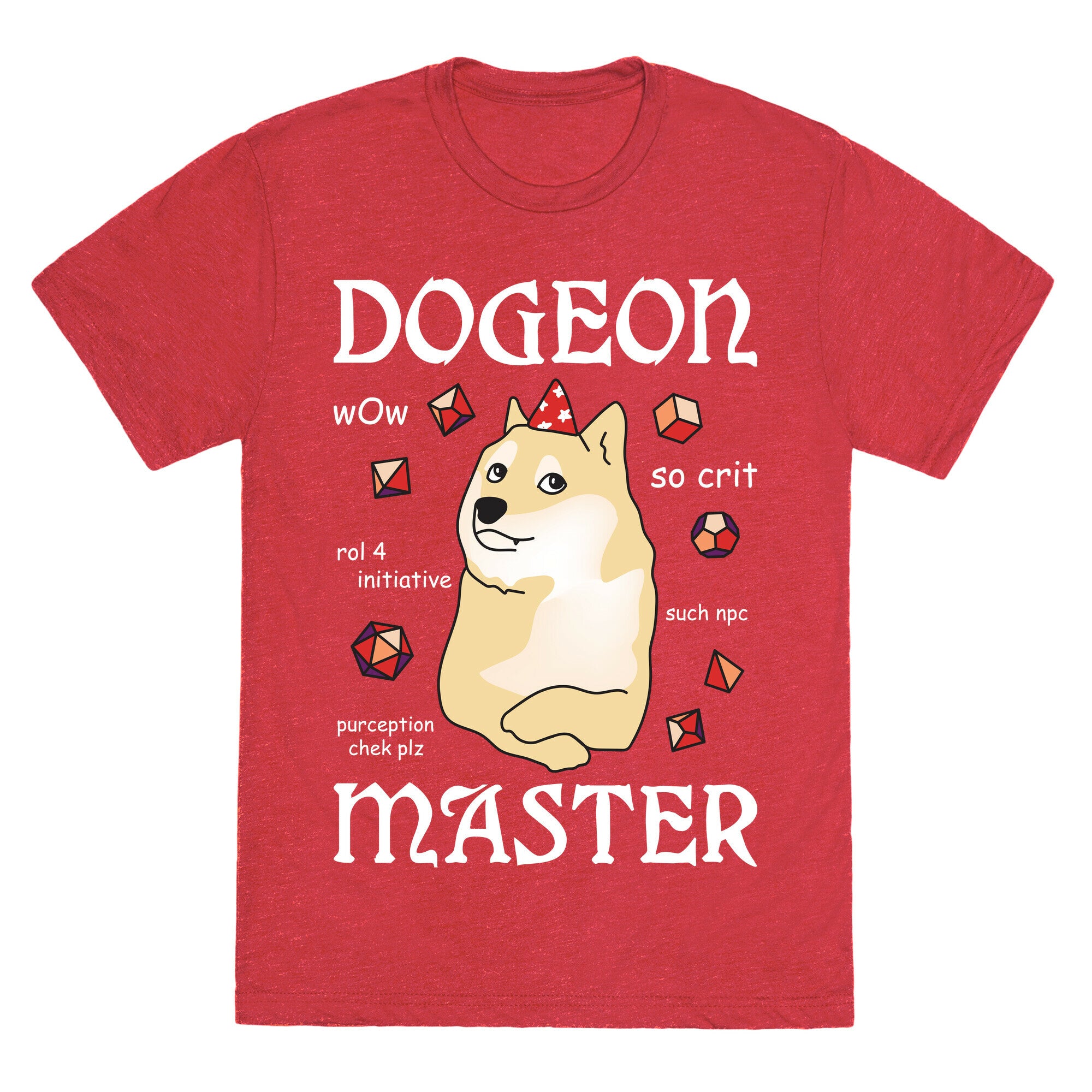 Dogeon Master Doge DM Unisex Triblend Tee