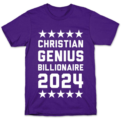 Christian Genius Billionaire 2024 T-Shirt