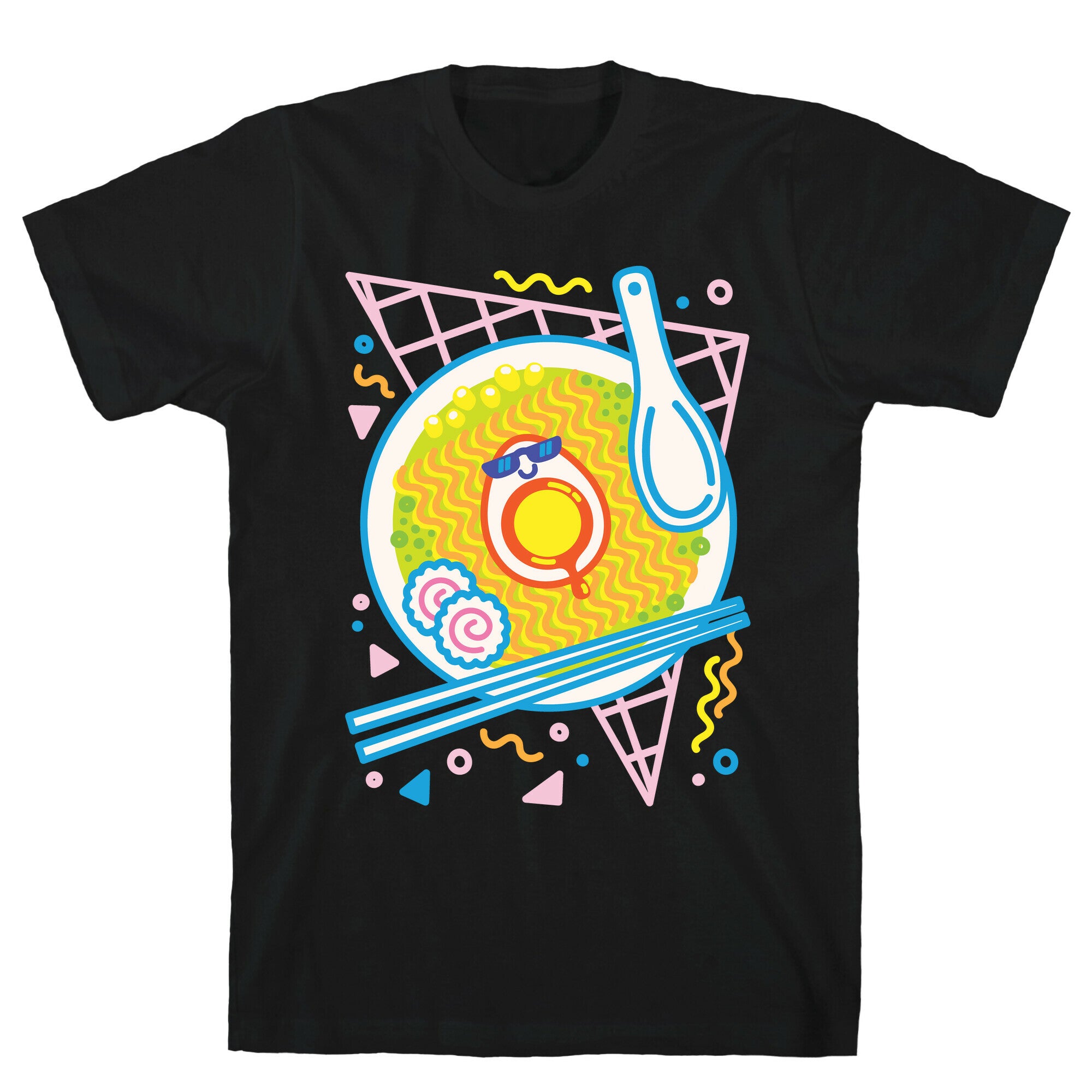 Rad-men (Rad Ramen) White Print T-Shirt