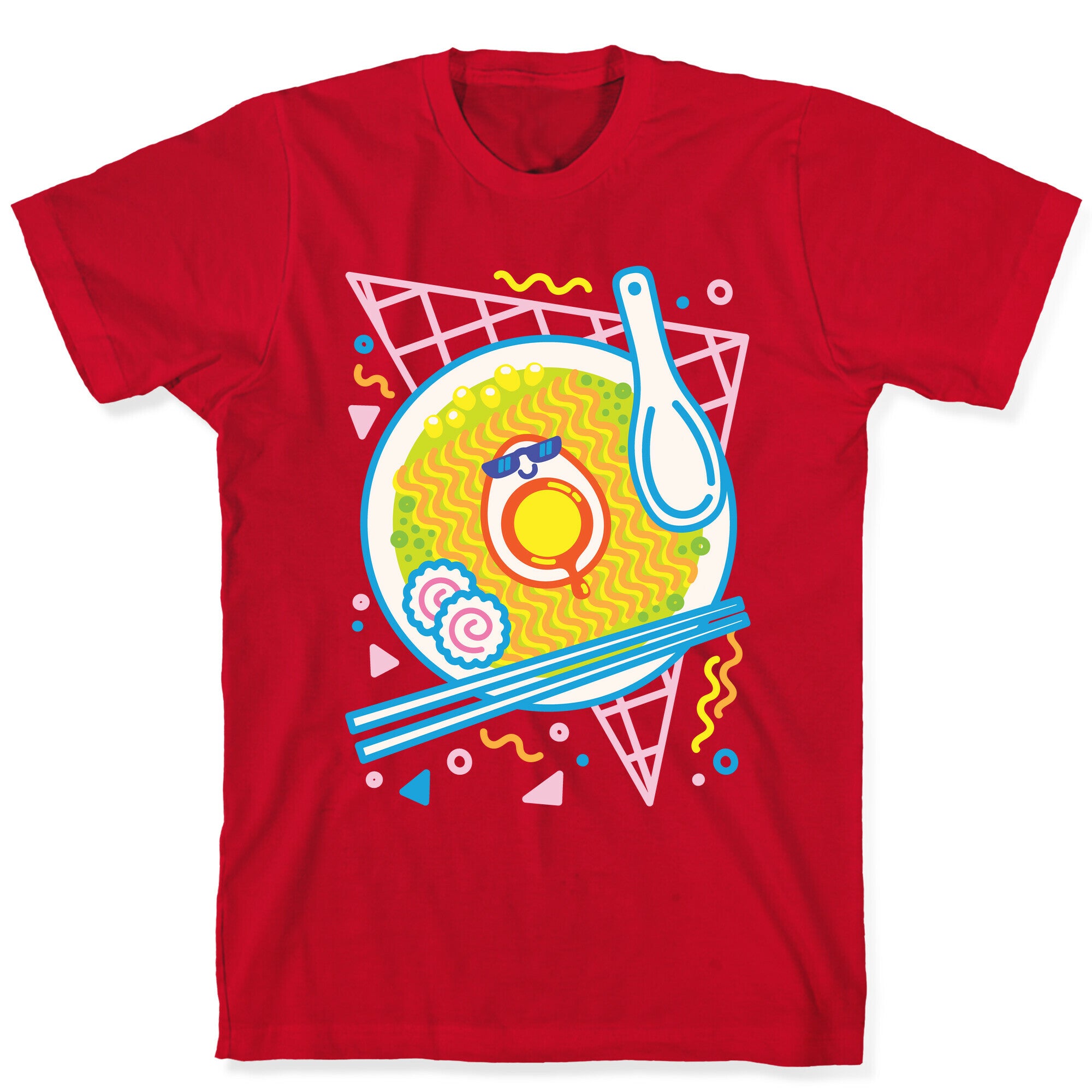 Rad-men (Rad Ramen) White Print T-Shirt