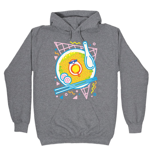 Rad-men (Rad Ramen) White Print Hoodie