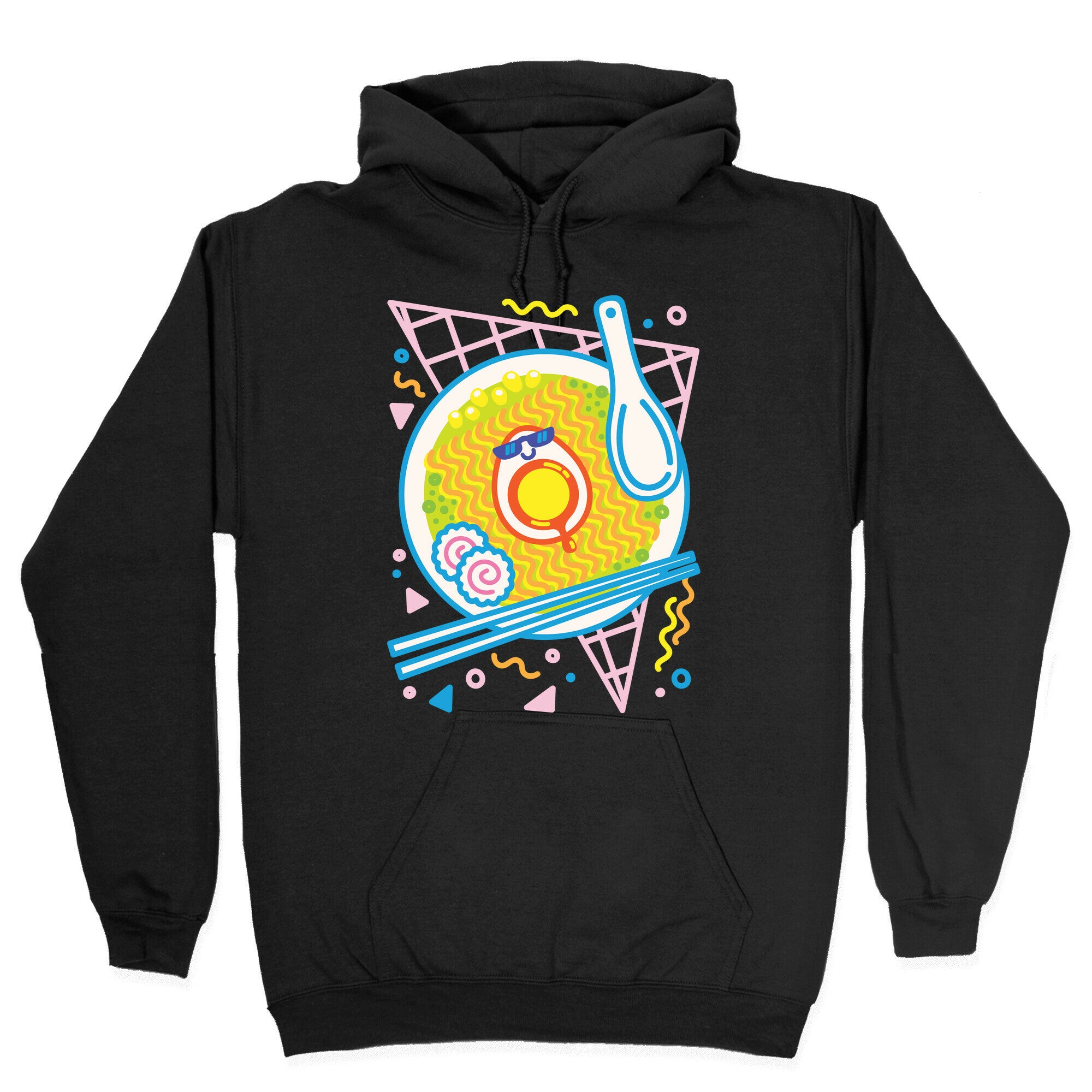 Rad-men (Rad Ramen) White Print Hoodie