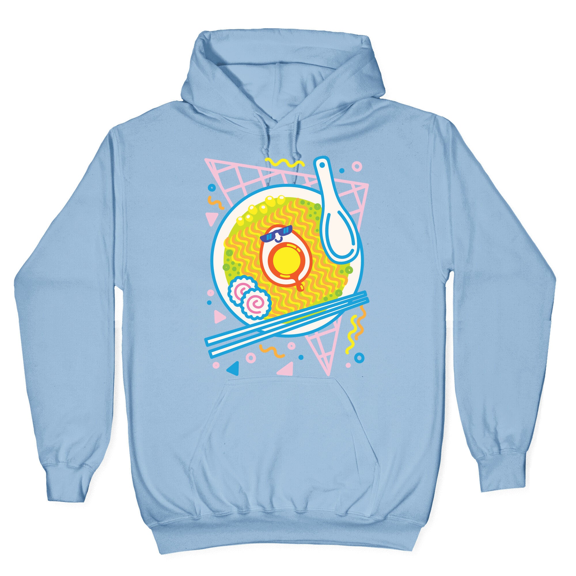Rad-men (Rad Ramen) White Print Hoodie