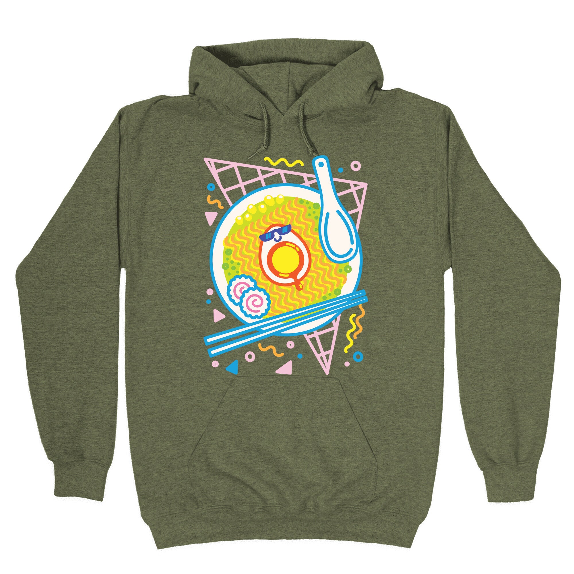 Rad-men (Rad Ramen) White Print Hoodie