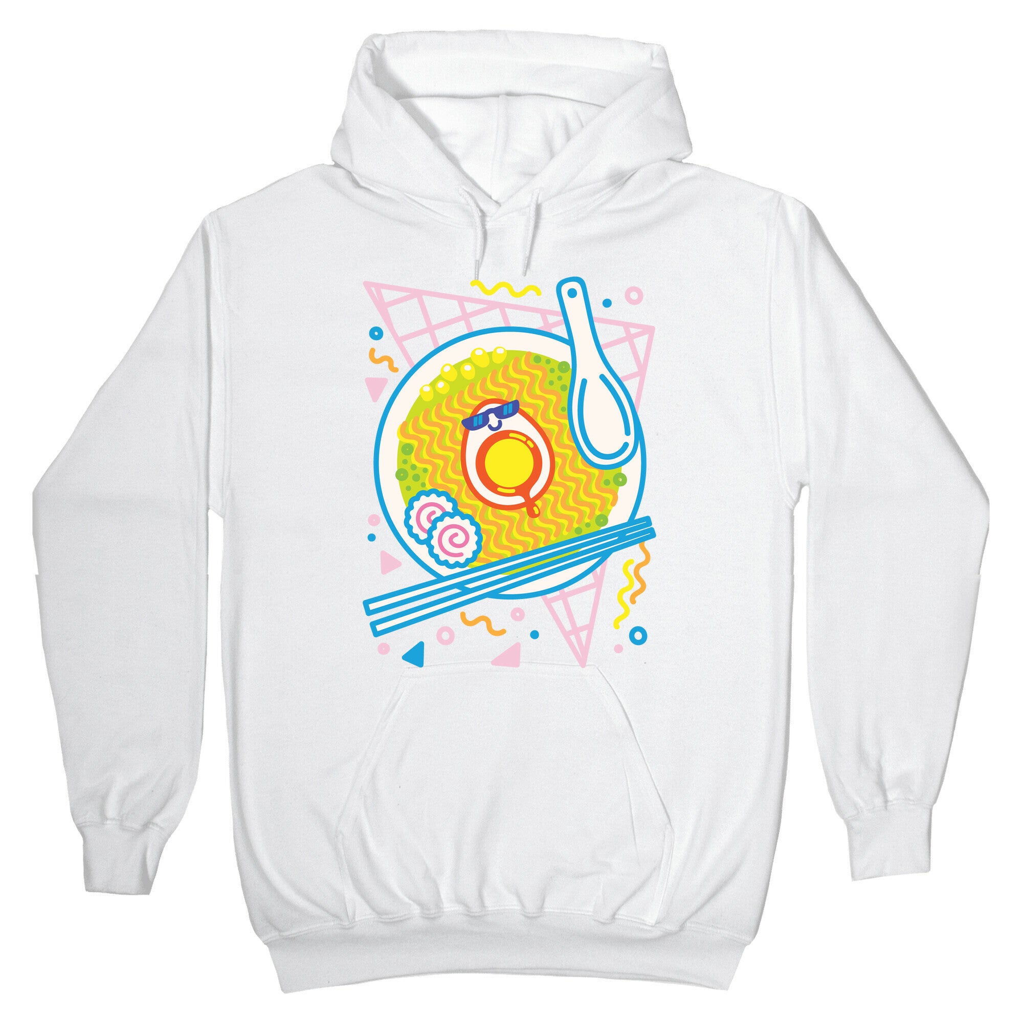 Rad-men (Rad Ramen) White Print Hoodie