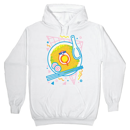 Rad-men (Rad Ramen) White Print Hoodie