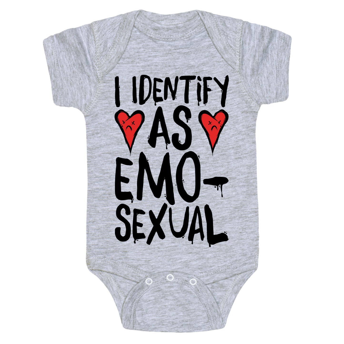 I Identify as Emo-sexual Parody Baby One Piece