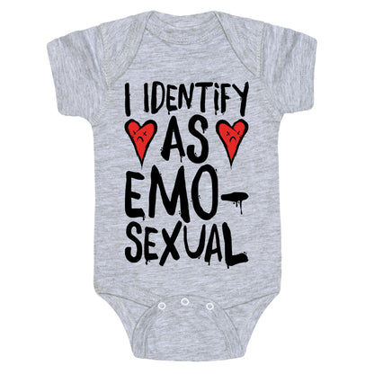 I Identify as Emo-sexual Parody Baby One Piece