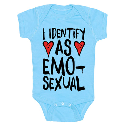 I Identify as Emo-sexual Parody Baby One Piece