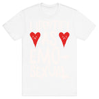 I Identify as Emo-sexual Parody White Print T-Shirt