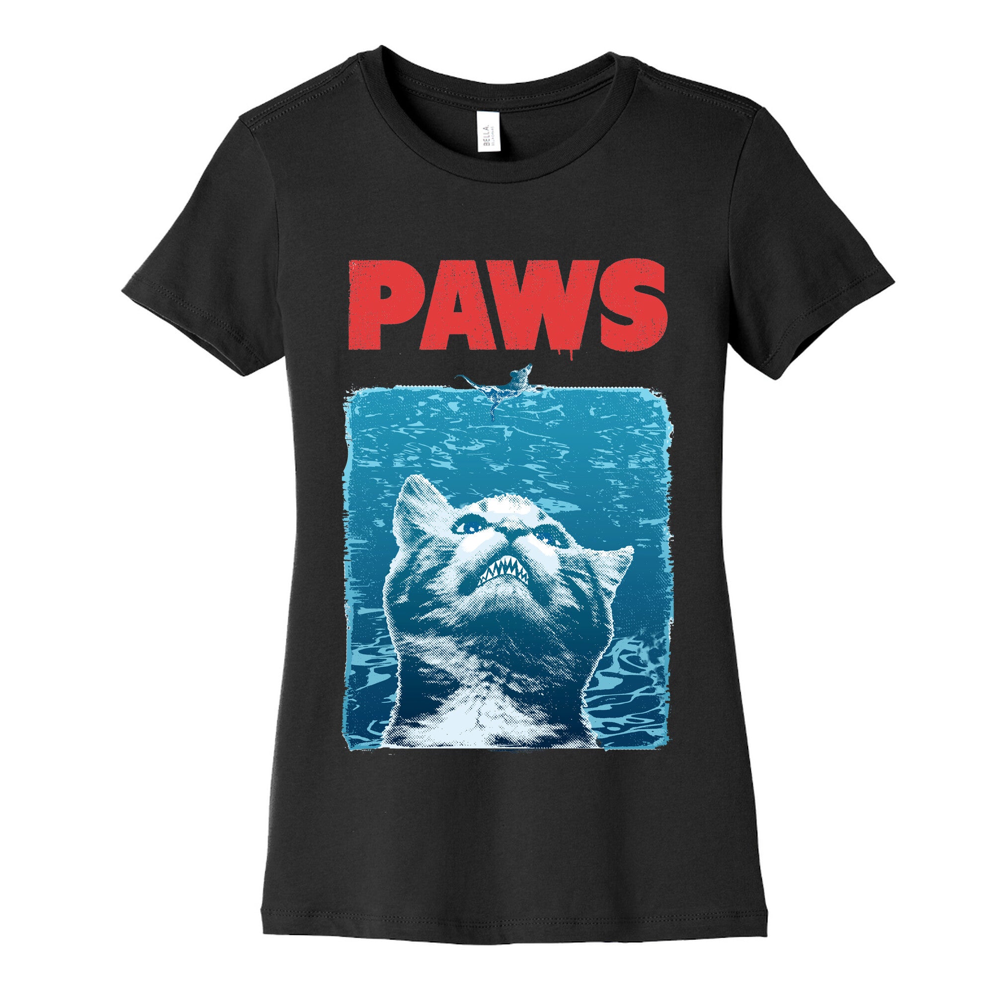 PAWS (Jaws Parody) Women's Cotton Tee