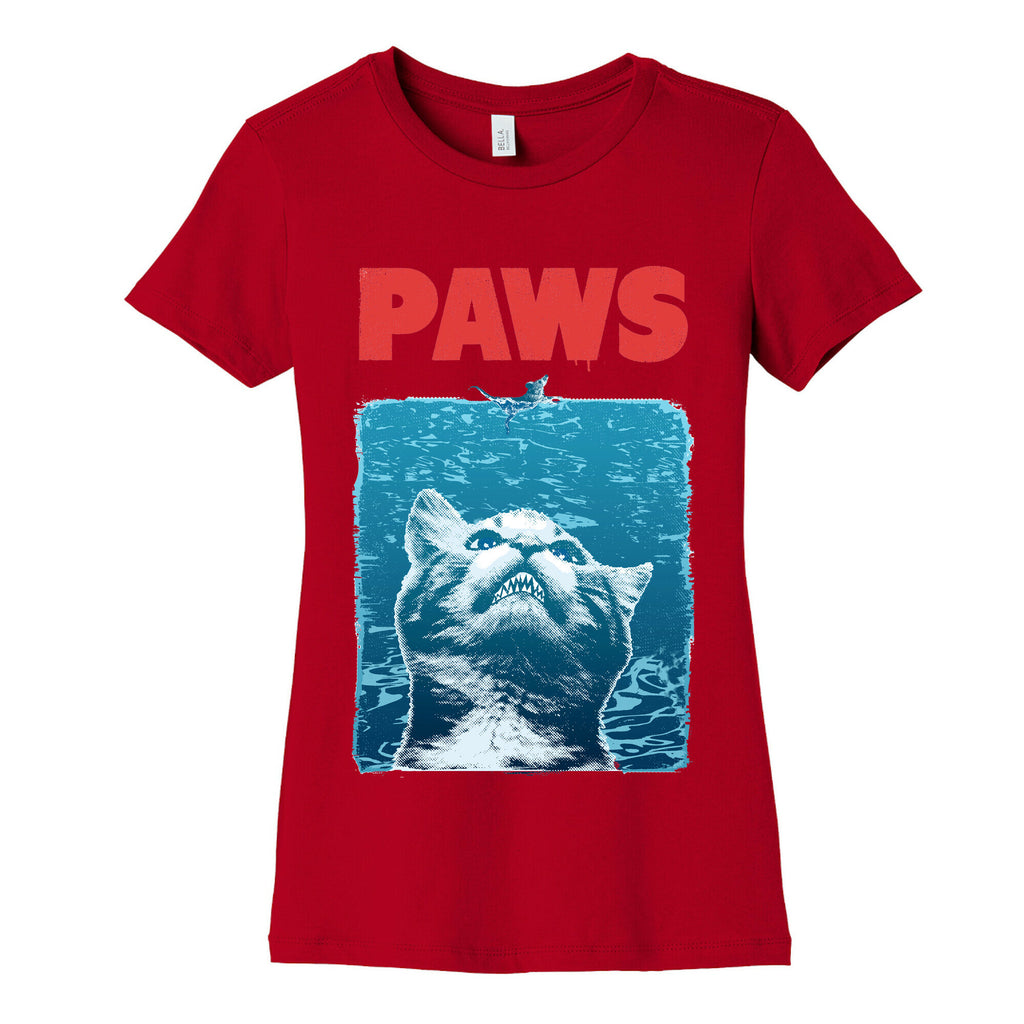 PAWS (Jaws Parody) Women's Cotton Tee