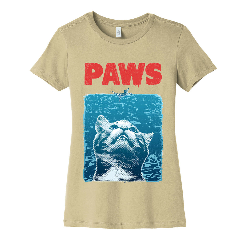 PAWS (Jaws Parody) Women's Cotton Tee