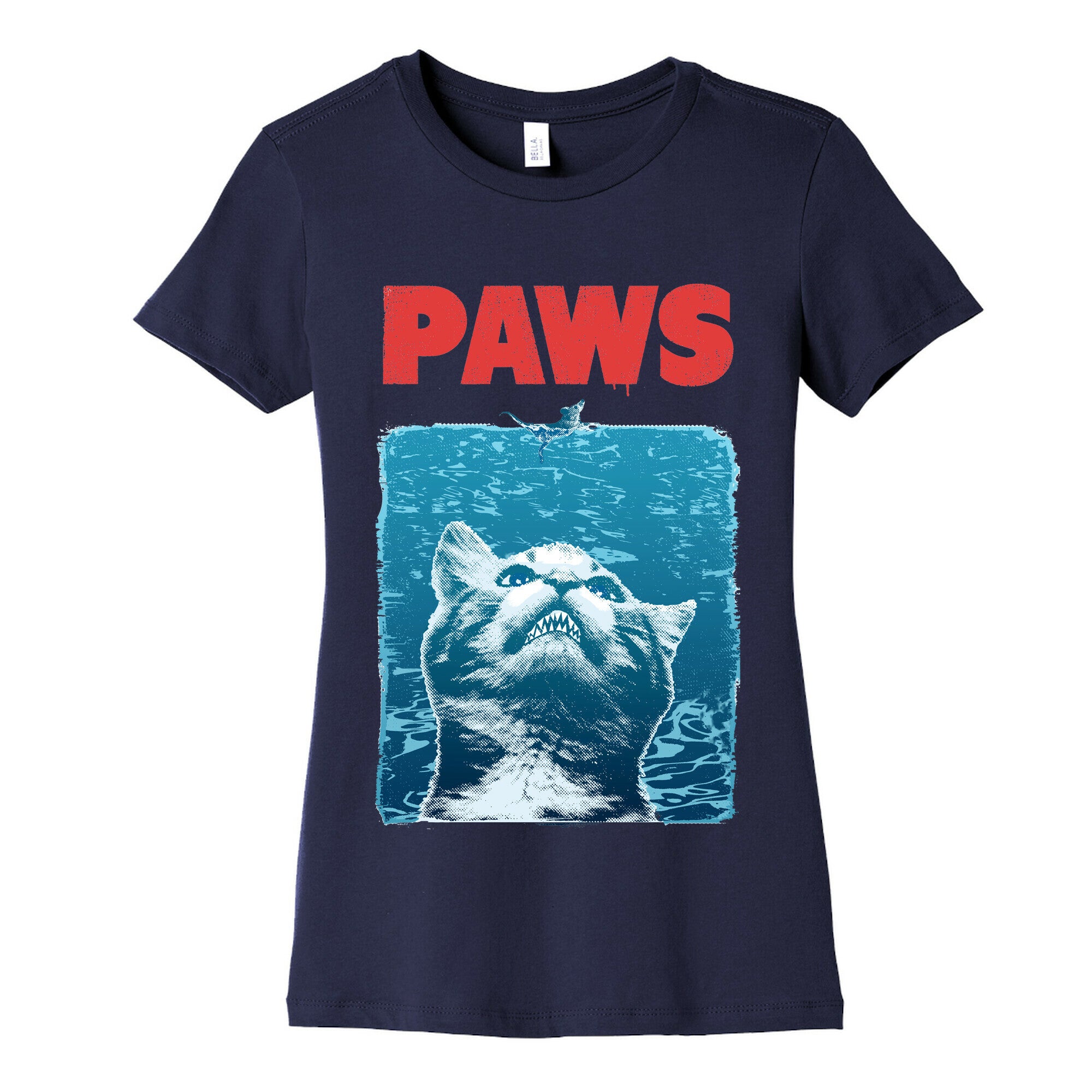 PAWS (Jaws Parody) Women's Cotton Tee