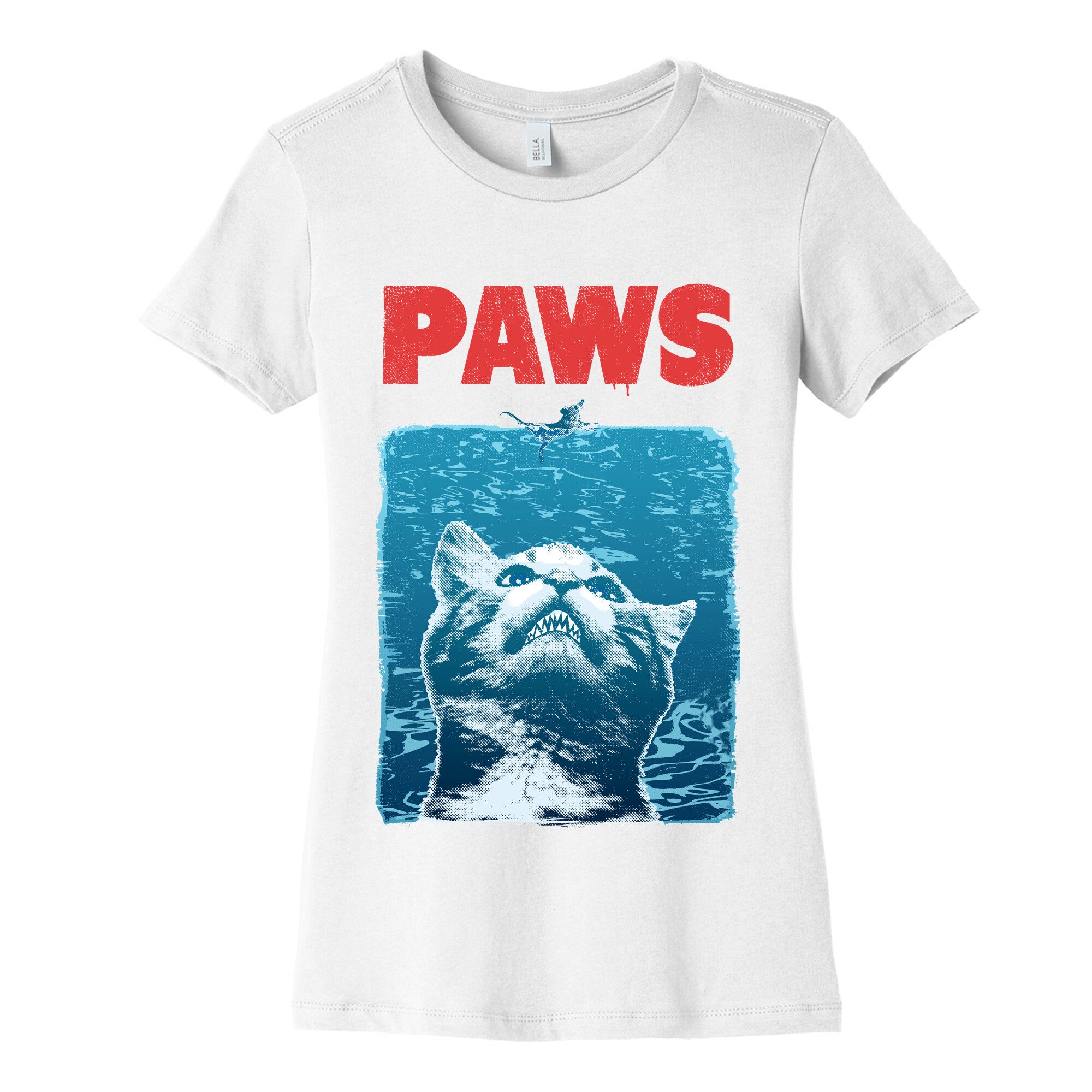 PAWS (Jaws Parody) Women's Cotton Tee