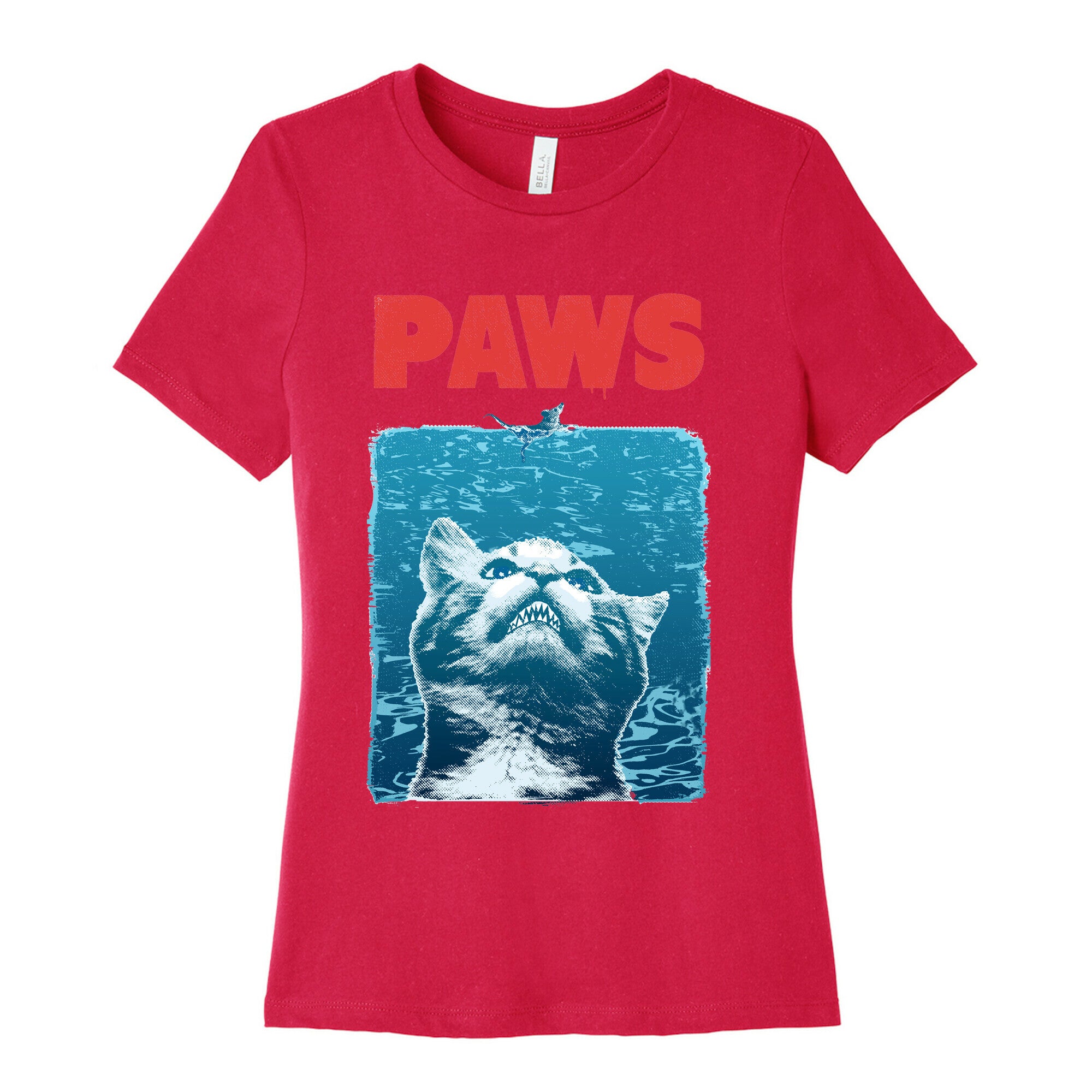 PAWS (Jaws Parody) Women's Cotton Tee