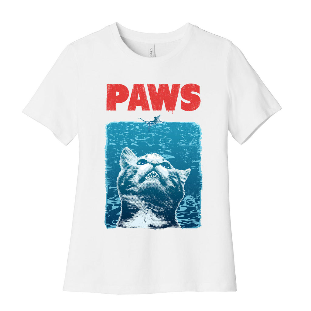 PAWS (Jaws Parody) Women's Cotton Tee