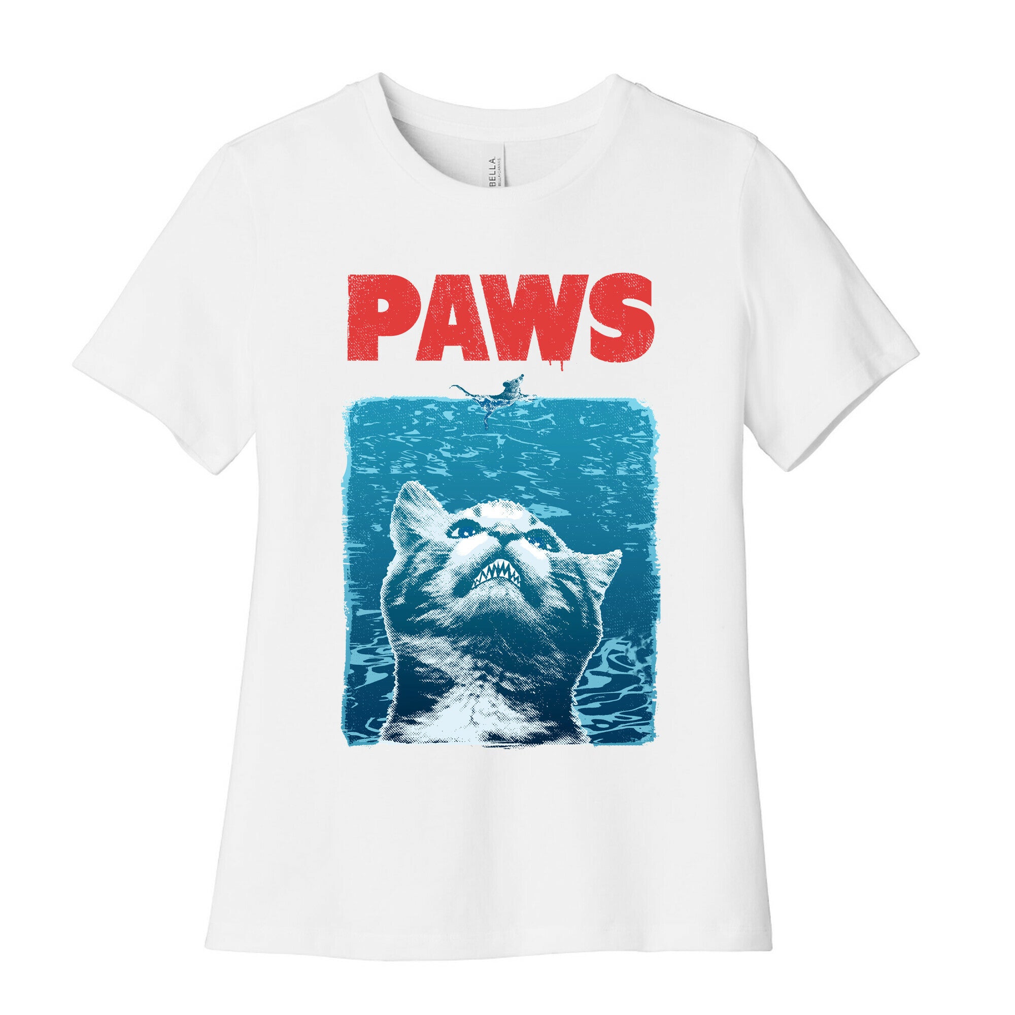 PAWS (Jaws Parody) Women's Cotton Tee