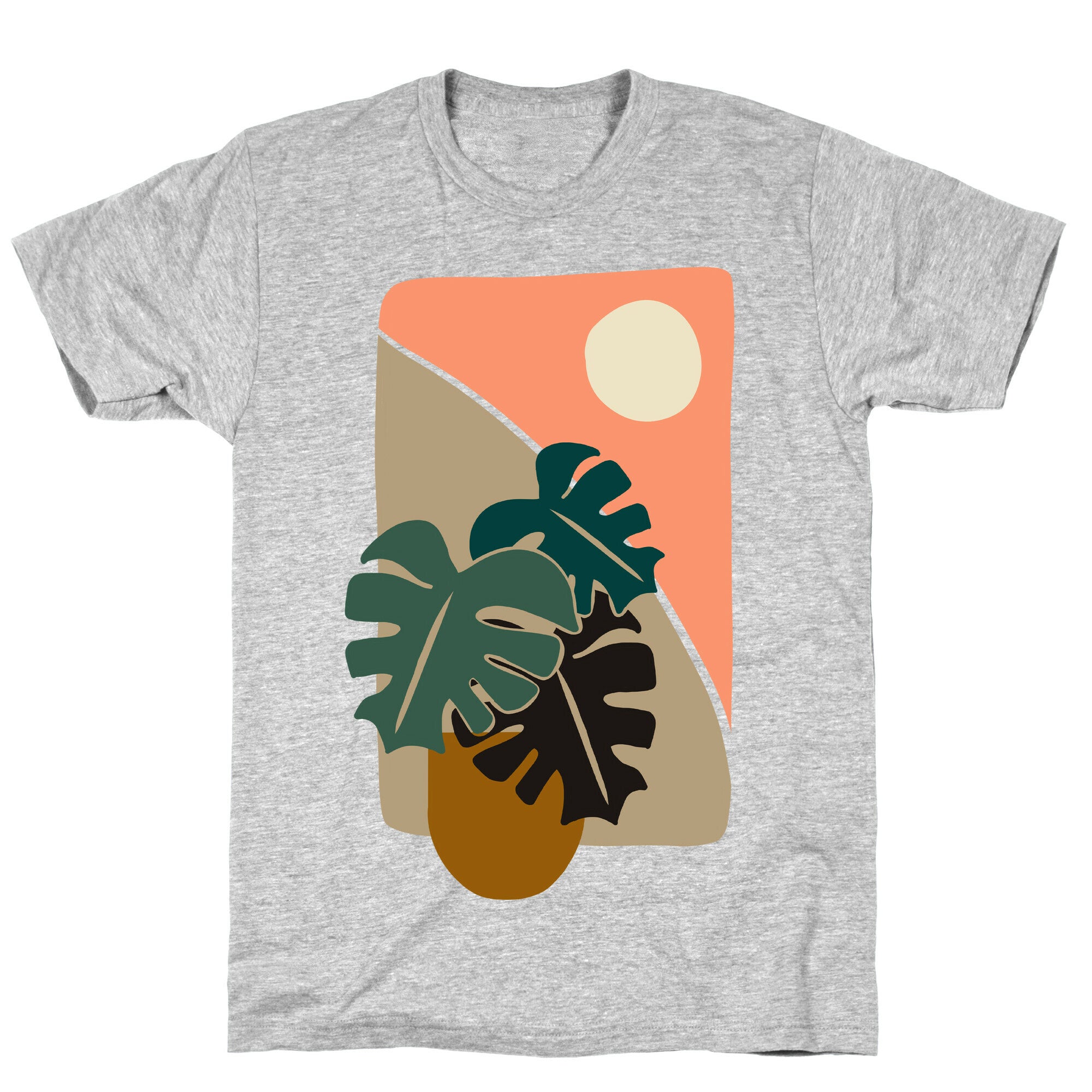 Minimalist Monstera Illustration T-Shirt