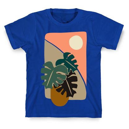 Minimalist Monstera Illustration T-Shirt