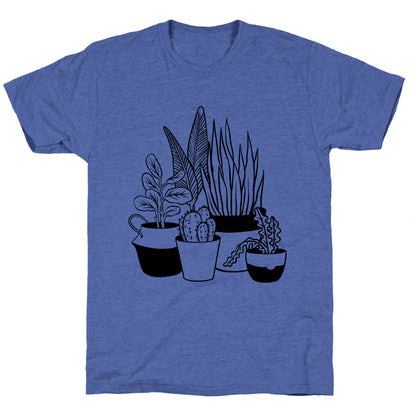 Houseplant Illustration Unisex Triblend Tee
