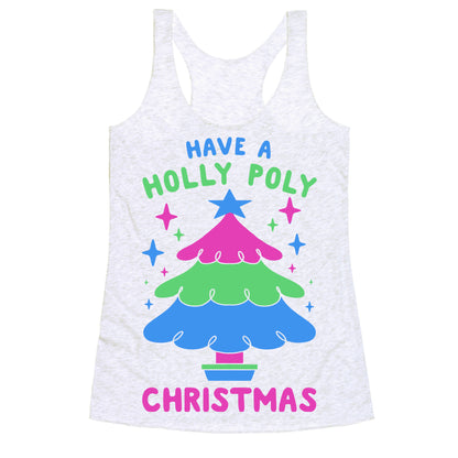 Have a Holly Poly Christmas Racerback Tank