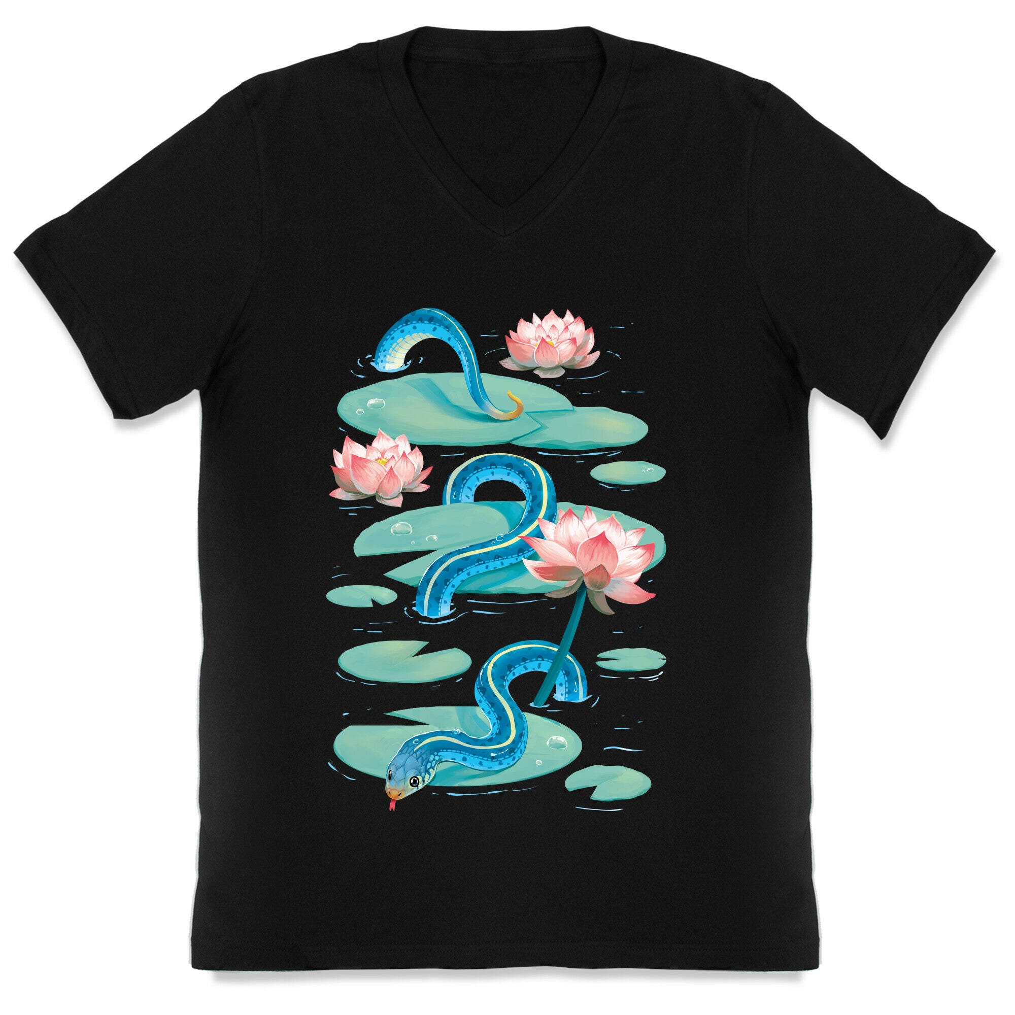 Garter Among Lily Pads V-Neck