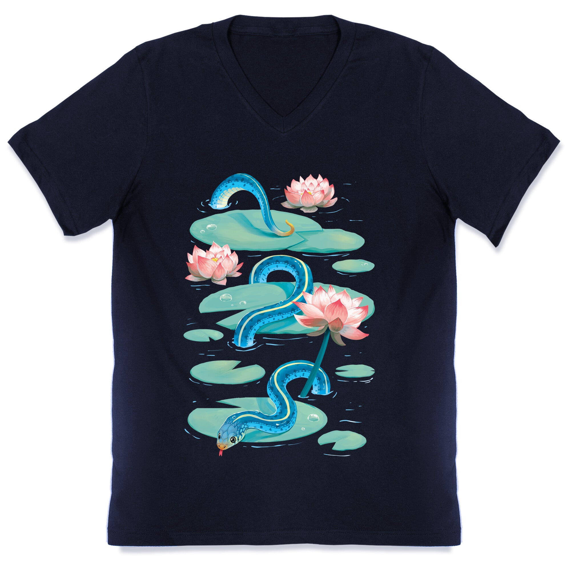 Garter Among Lily Pads V-Neck