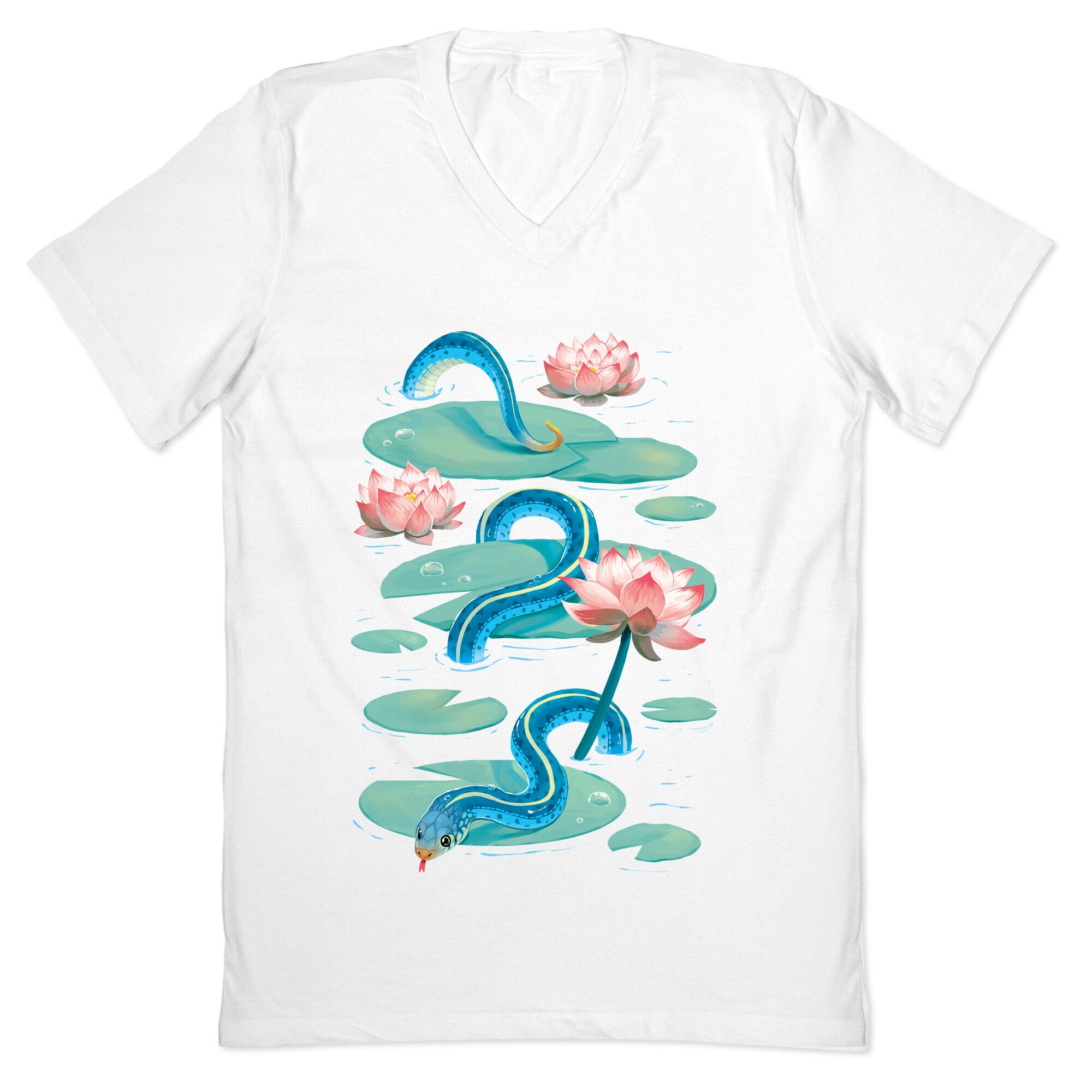 Garter Among Lily Pads V-Neck