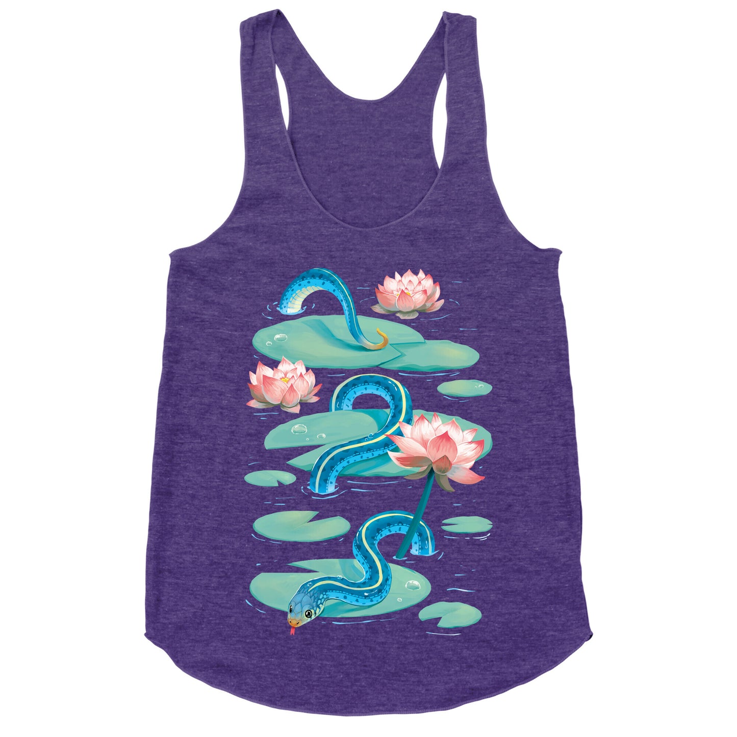 Garter Among Lily Pads Racerback Tank