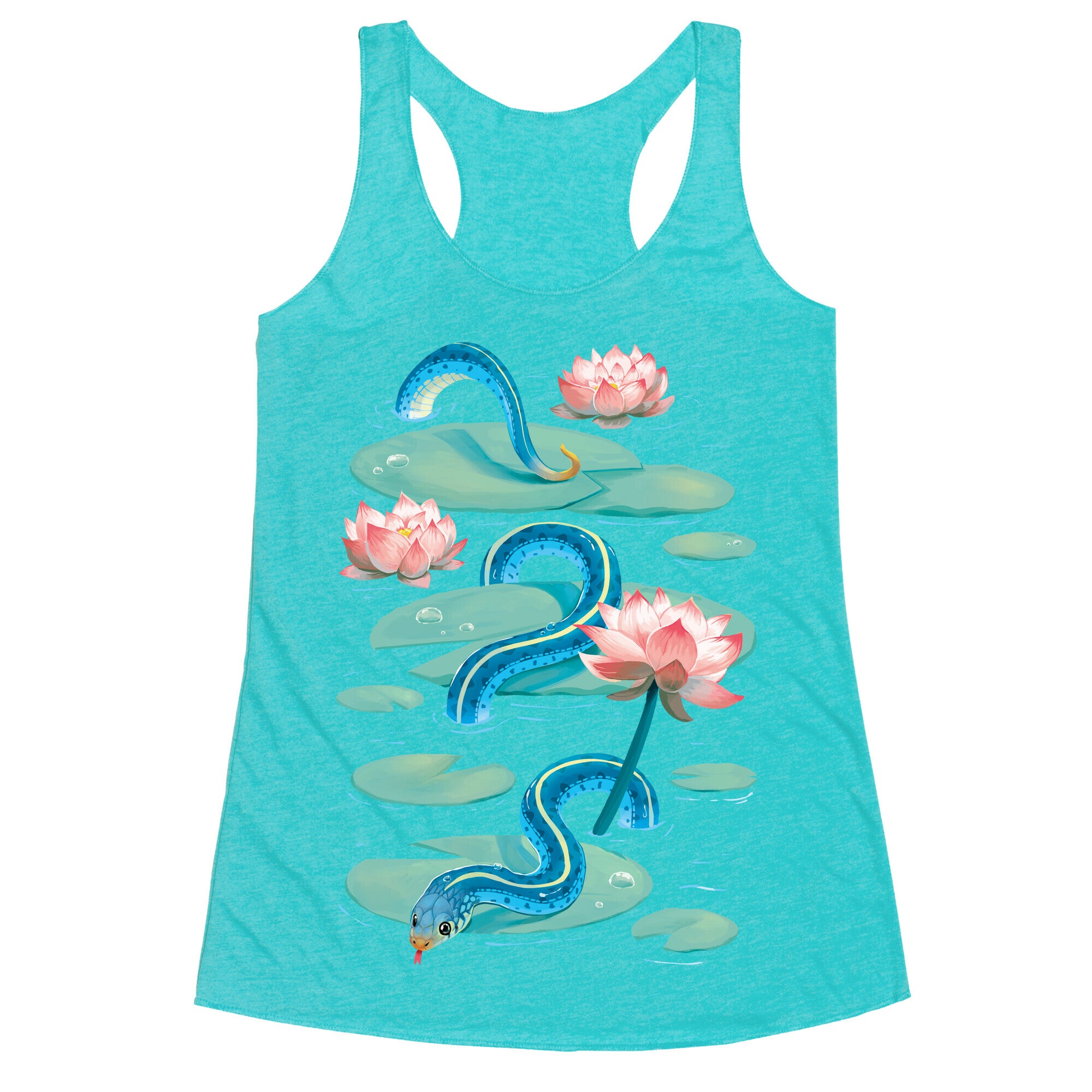 Garter Among Lily Pads Racerback Tank