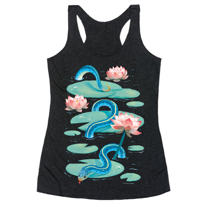Garter Among Lily Pads Racerback Tank
