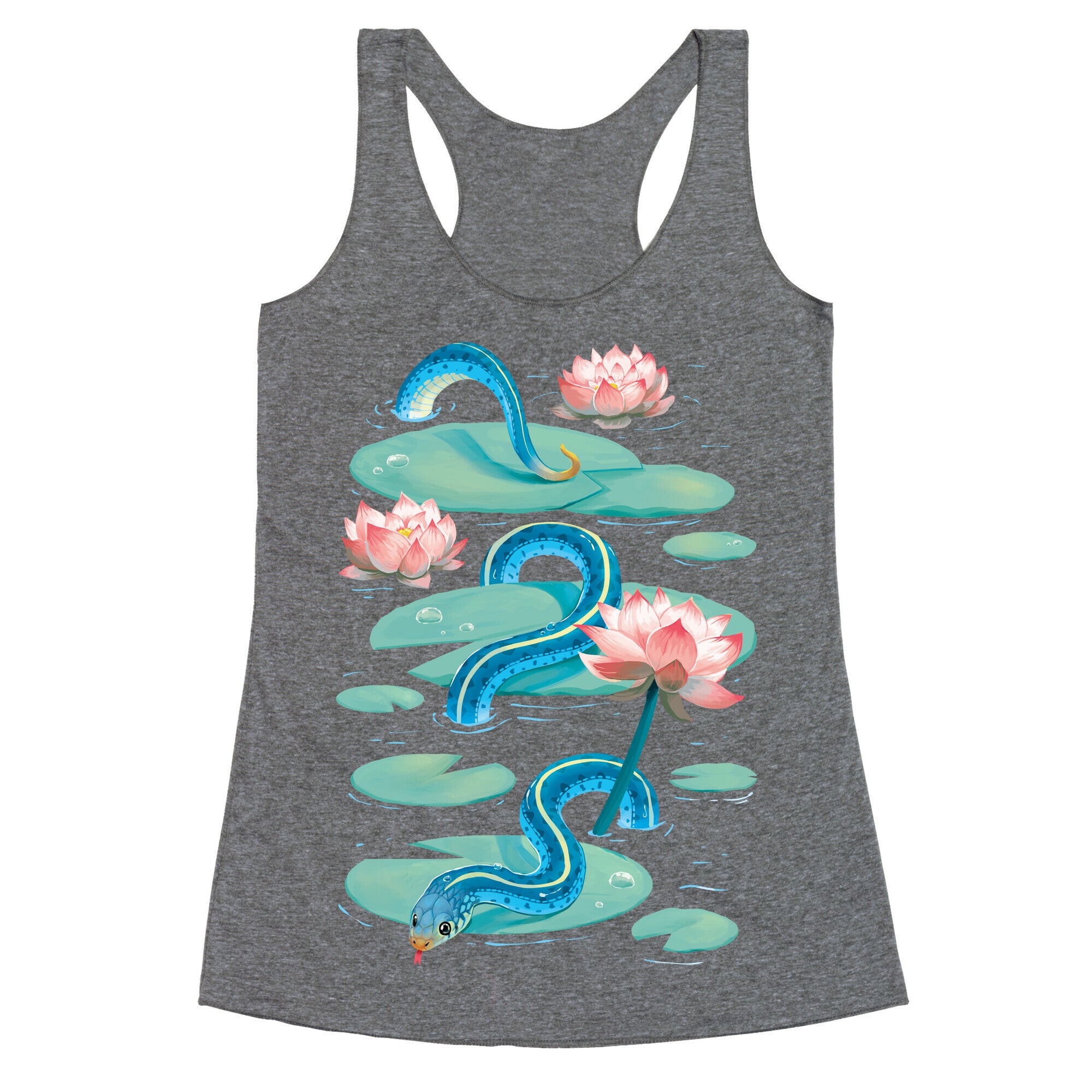 Garter Among Lily Pads Racerback Tank