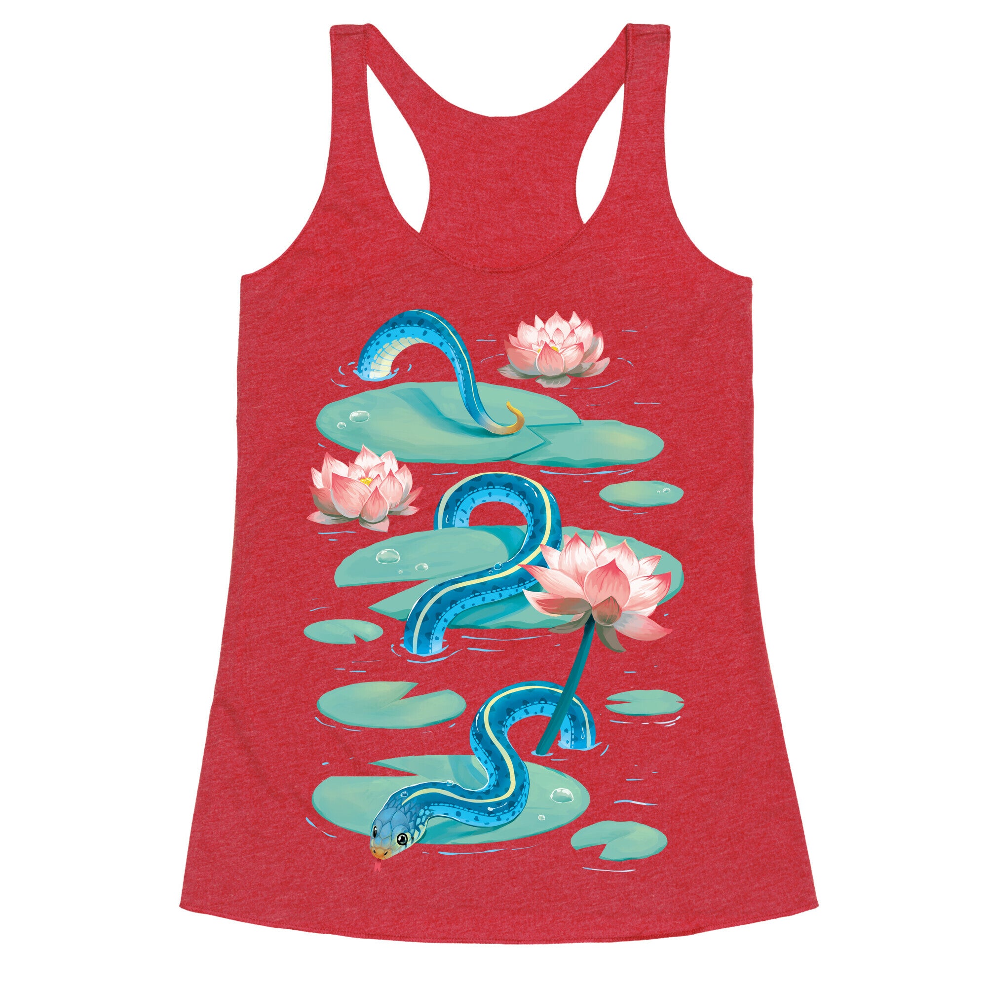 Garter Among Lily Pads Racerback Tank