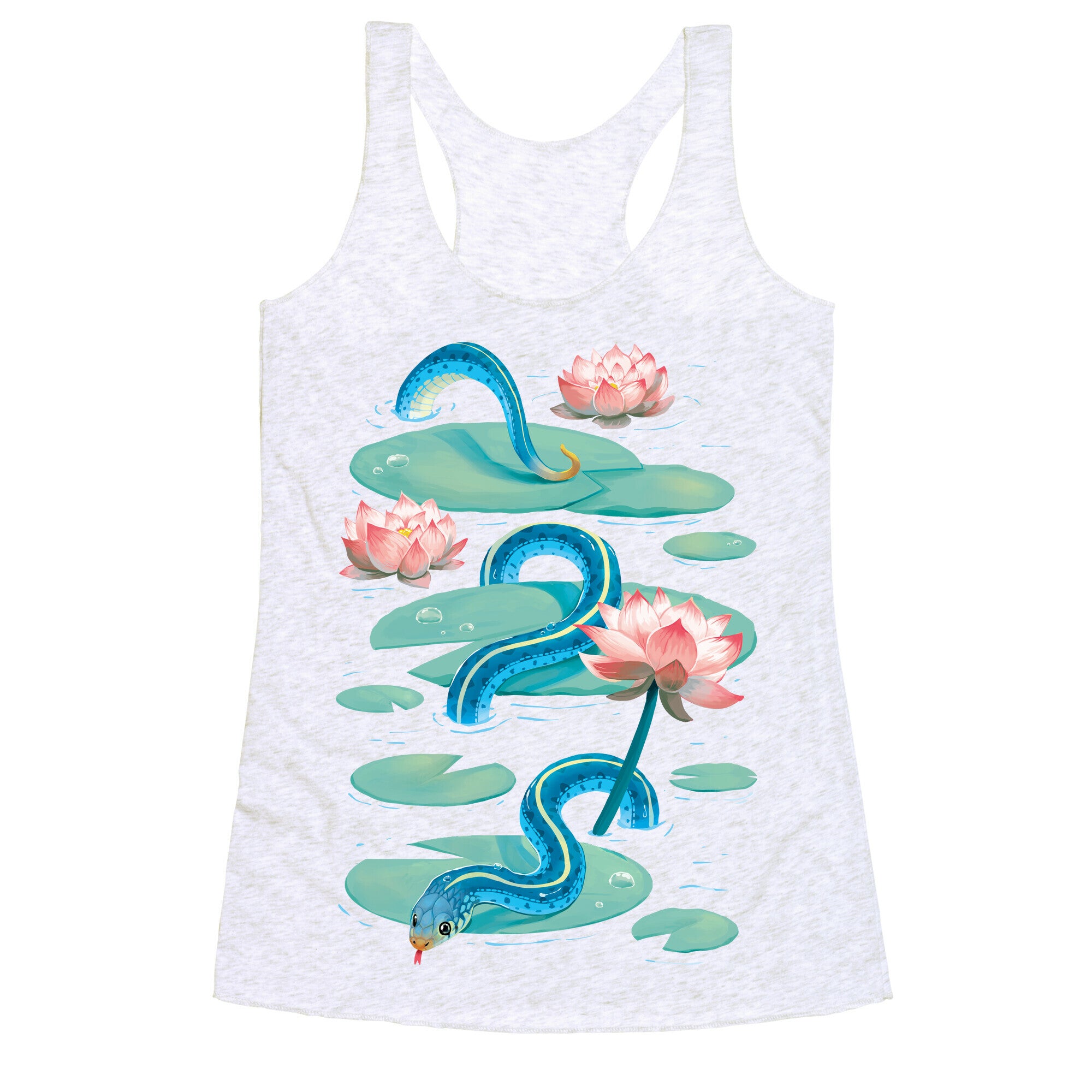 Garter Among Lily Pads Racerback Tank