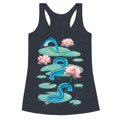 Garter Among Lily Pads Racerback Tank