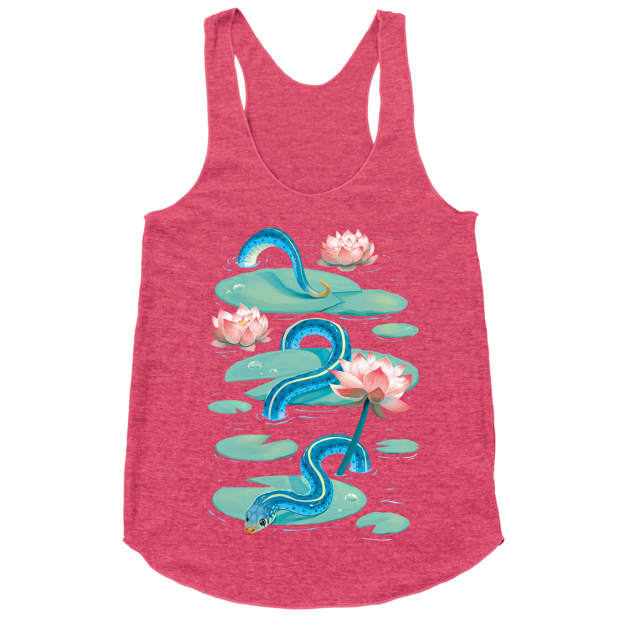 Garter Among Lily Pads Racerback Tank