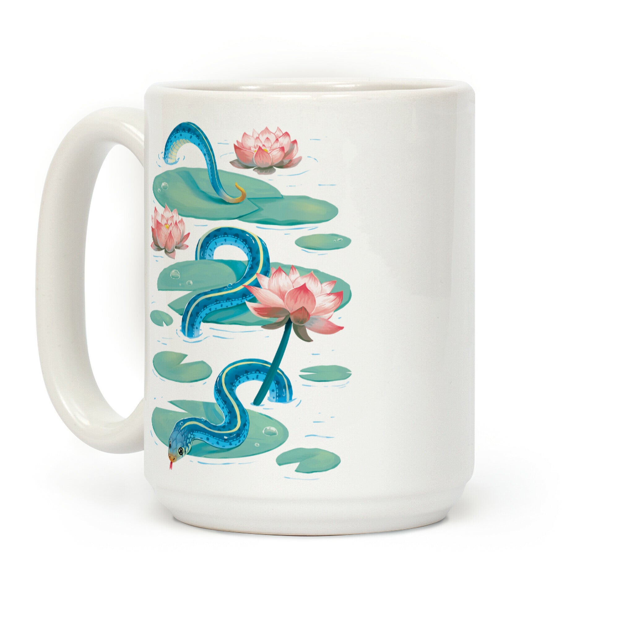 Garter Among Lily Pads Coffee Mug