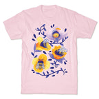 Sleepy Bumble Bee Butts Floral T-Shirt