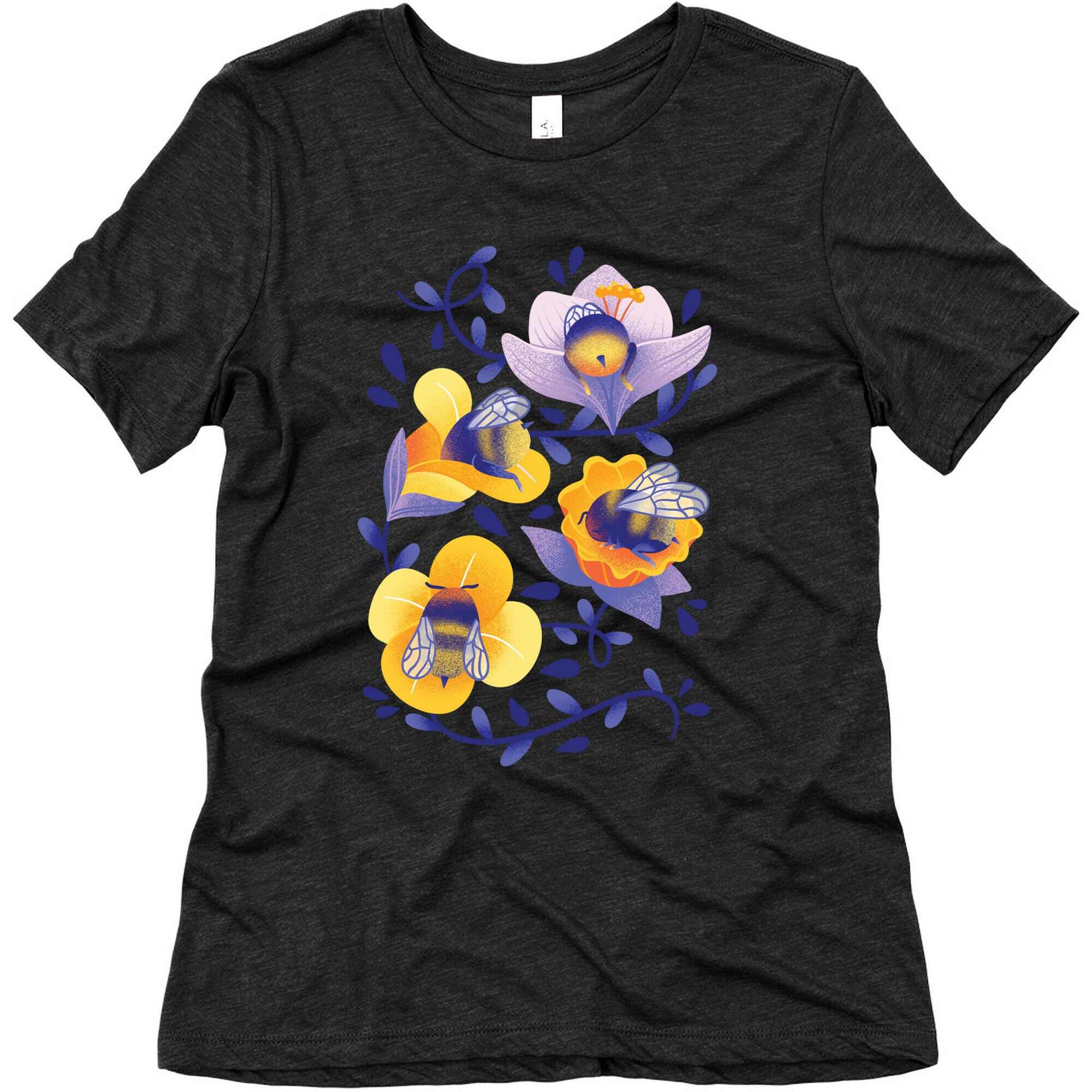 Sleepy Bumble Bee Butts Floral Women's Triblend Tee