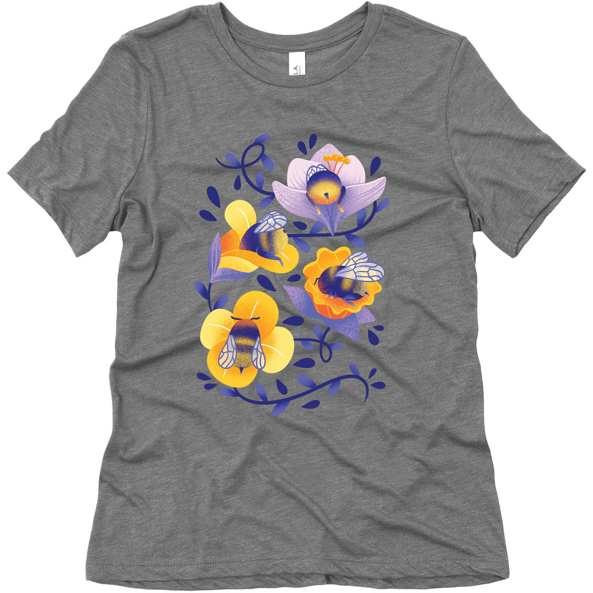 Sleepy Bumble Bee Butts Floral Women's Triblend Tee
