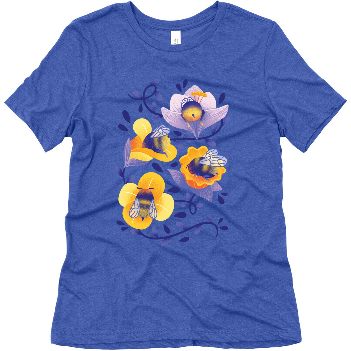 Sleepy Bumble Bee Butts Floral Women's Triblend Tee