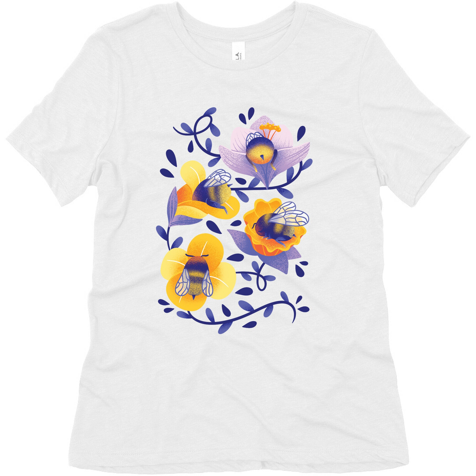 Sleepy Bumble Bee Butts Floral Women's Triblend Tee