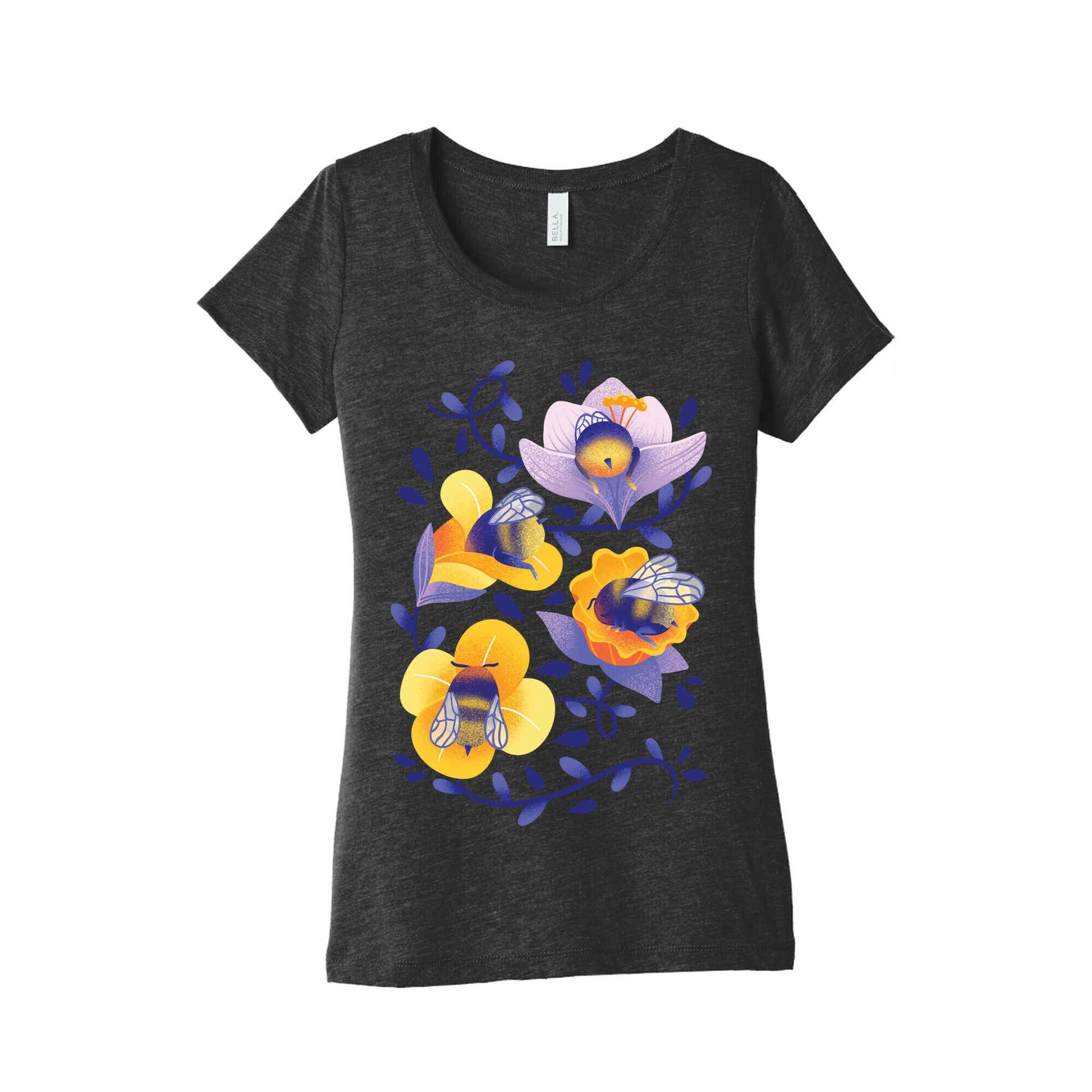 Sleepy Bumble Bee Butts Floral Women's Triblend Tee