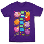 Harvest Mice Emoji Floral Pattern White Print T-Shirt