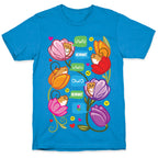 Harvest Mice Emoji Floral Pattern White Print T-Shirt