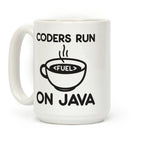 Coders Run On Java Coffee Mug