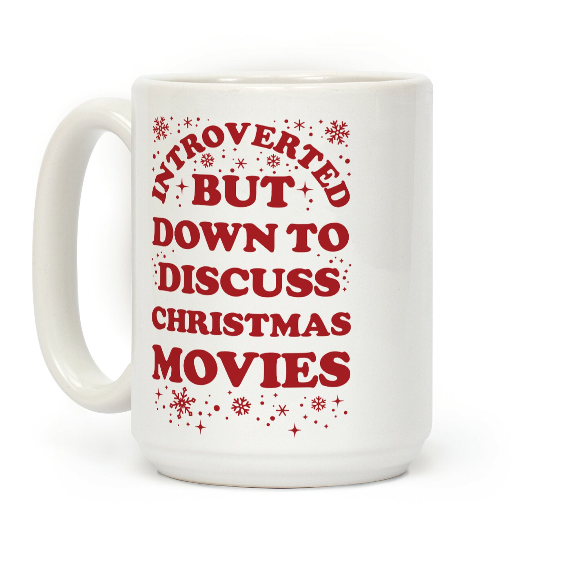 Introverted But Down to Discuss Christmas Movies Coffee Mug